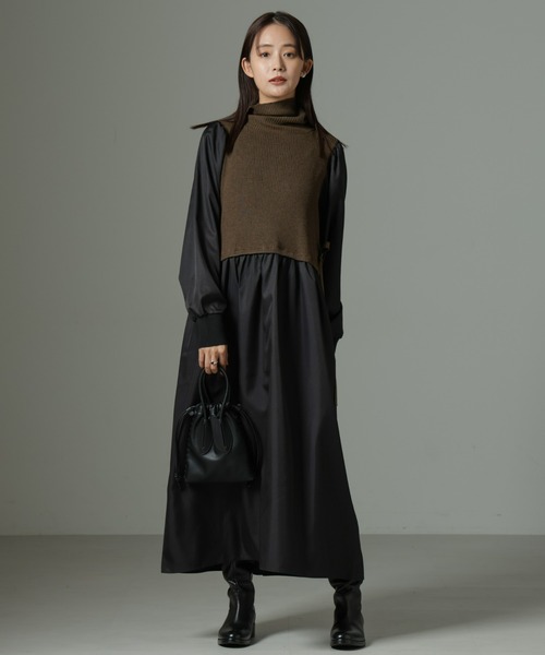 【セール】ニットベストドッキングワンピース（ワンピース）｜nano･universe（ナノユニバース）