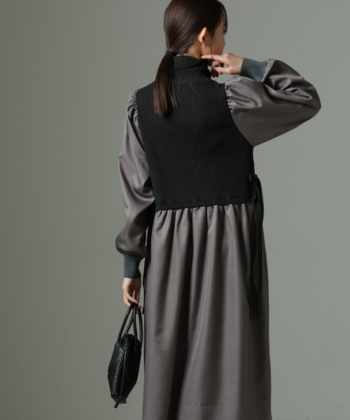 【セール】ニットベストドッキングワンピース（ワンピース）｜nano･universe（ナノユニバース）