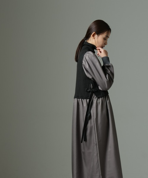 【セール】ニットベストドッキングワンピース（ワンピース）｜nano･universe（ナノユニバース）