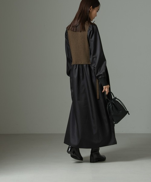 【セール】ニットベストドッキングワンピース（ワンピース）｜nano･universe（ナノユニバース）