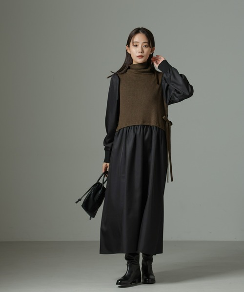 【セール】ニットベストドッキングワンピース（ワンピース）｜nano･universe（ナノユニバース）