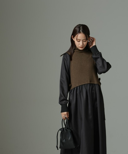 【セール】ニットベストドッキングワンピース（ワンピース）｜nano･universe（ナノユニバース）