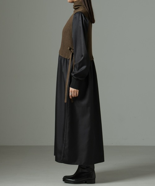 【セール】ニットベストドッキングワンピース（ワンピース）｜nano･universe（ナノユニバース）