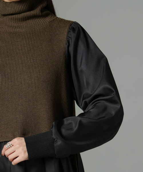 【セール】ニットベストドッキングワンピース（ワンピース）｜nano･universe（ナノユニバース）