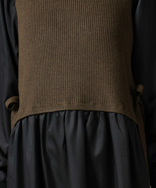 【セール】ニットベストドッキングワンピース（ワンピース）｜nano･universe（ナノユニバース）