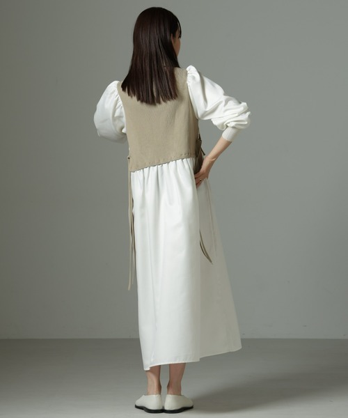 【セール】ニットベストドッキングワンピース（ワンピース）｜nano･universe（ナノユニバース）