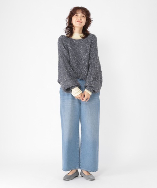 studio CLIP（スタディオクリップ）の「5ゲージフラッグヤーンカーディガン（カーディガン/ボレロ・レディース・ブラック/ブルー/ベージュ・FREE）」の9枚目の写真