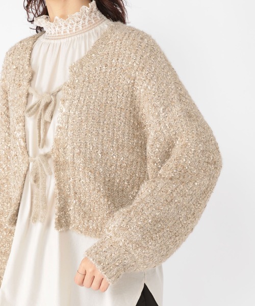 studio CLIP（スタディオクリップ）の「5ゲージフラッグヤーンカーディガン（カーディガン/ボレロ・レディース・ブラック/ブルー/ベージュ・FREE）」の17枚目の写真