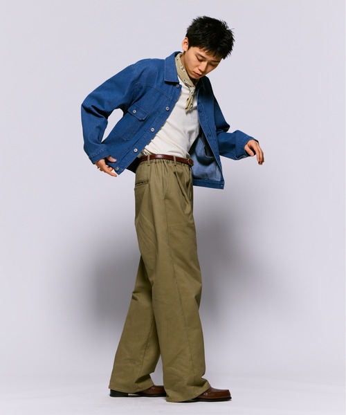 THE BOLDMAN（ザ ボールドマン）の「Basic Denim Jacket  / ベーシックデニムジャケット（デニムジャケット・メンズ・ブルー/ブラック・LARGE/MEDIUM）」の14枚目の写真