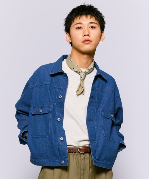 THE BOLDMAN（ザ ボールドマン）の「Basic Denim Jacket  / ベーシックデニムジャケット（デニムジャケット・メンズ・ブルー/ブラック・LARGE/MEDIUM）」の7枚目の写真