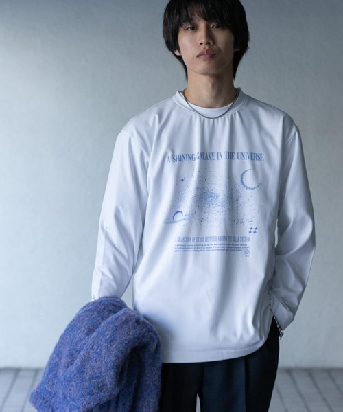 SENSE OF PLACE by URBAN RESEARCH（センスオブプレイスバイアーバンリサーチ）の「Galaxy Graphic Long-Sleeve T-shirts（Tシャツ/カットソー・メンズ・ブラック/ライトグレー/ホワイト・MEDIUM/LARGE）」の11枚目の写真