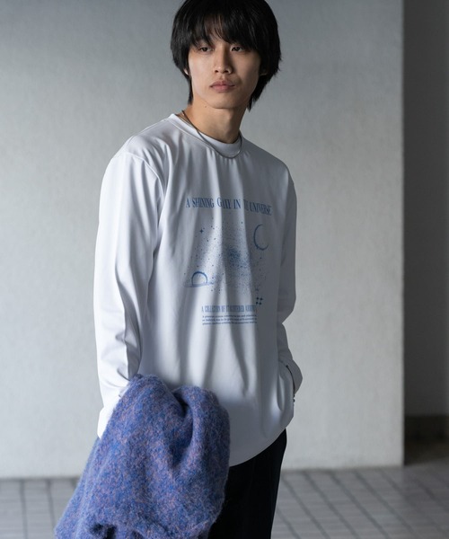 SENSE OF PLACE by URBAN RESEARCH（センスオブプレイスバイアーバンリサーチ）の「Galaxy Graphic Long-Sleeve T-shirts（Tシャツ/カットソー・メンズ・ブラック/ライトグレー/ホワイト・MEDIUM/LARGE）」の12枚目の写真