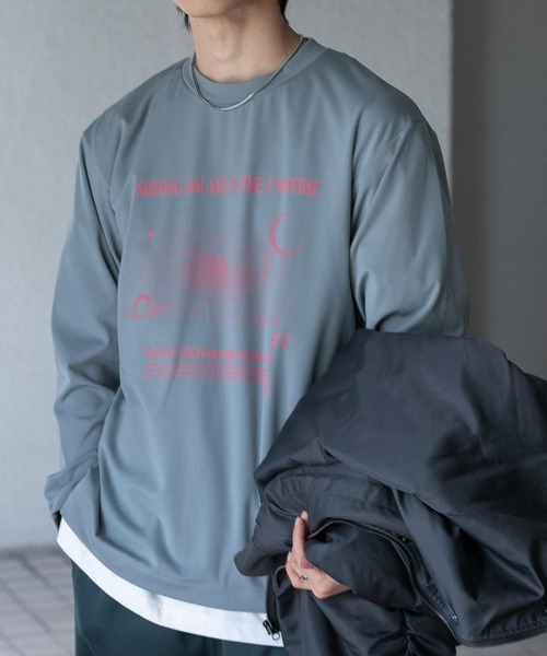 SENSE OF PLACE by URBAN RESEARCH（センスオブプレイスバイアーバンリサーチ）の「Galaxy Graphic Long-Sleeve T-shirts（Tシャツ/カットソー・メンズ・ブラック/ライトグレー/ホワイト・MEDIUM/LARGE）」の18枚目の写真