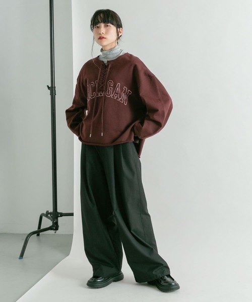 セール】レースアップロゴスウェット（スウェット）｜KBF