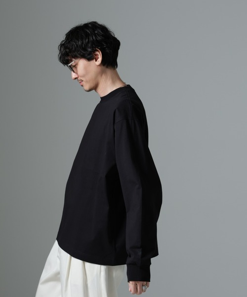 NANO universe（ナノユニバース）の「ビッグシルエットワンポイントTシャツ 長袖（Tシャツ/カットソー・メンズ・ホワイト/ブラック/モスグリーン/ベージュ系その他・M/L）」の6枚目の写真