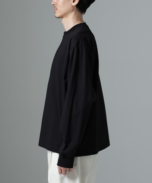 NANO universe（ナノユニバース）の「ビッグシルエットワンポイントTシャツ 長袖（Tシャツ/カットソー・メンズ・ホワイト/ブラック/モスグリーン/ベージュ系その他・M/L）」の21枚目の写真