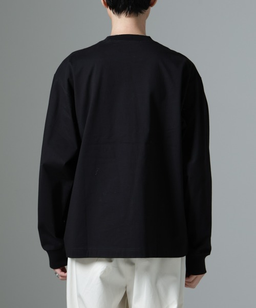 NANO universe（ナノユニバース）の「ビッグシルエットワンポイントTシャツ 長袖（Tシャツ/カットソー・メンズ・ホワイト/ブラック/モスグリーン/ベージュ系その他・M/L）」の22枚目の写真