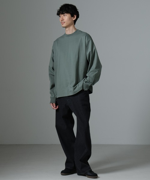 NANO universe（ナノユニバース）の「ビッグシルエットワンポイントTシャツ 長袖（Tシャツ/カットソー・メンズ・ホワイト/ブラック/モスグリーン/ベージュ系その他・M/L）」の17枚目の写真