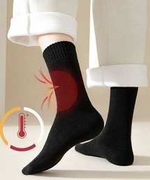 Coo+i（クーイ）の「厚手裏パイルあったか靴下 無地（ソックス/靴下）」