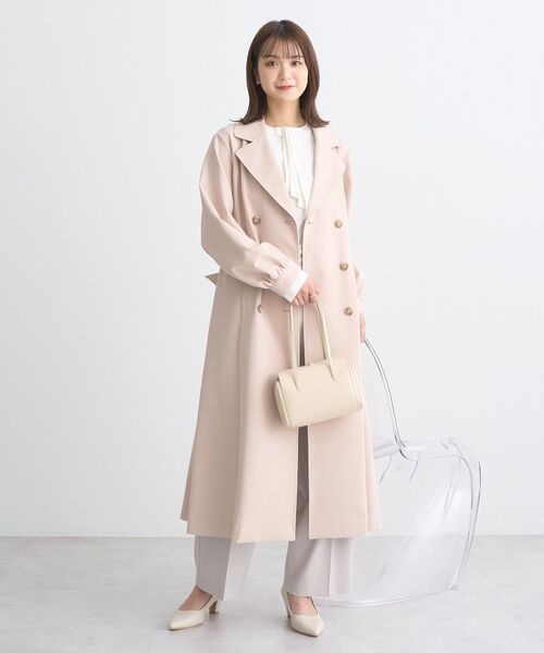 earth music&ecology(アースミュージックアンドエコロジー)の「パフスリーブトレンチコート(トレンチコート・レディース・ライトベージュ/ピンクベージュ・S/M)」の20枚目の写真