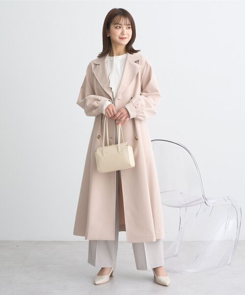 earth music&ecology(アースミュージックアンドエコロジー)の「パフスリーブトレンチコート(トレンチコート・レディース・ライトベージュ/ピンクベージュ・S/M)」の21枚目の写真