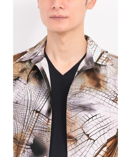 TORNADO MART（トルネードマート）の「TORNADO MART∴ウィングヴェインプリントシャツ（シャツ/ブラウス・メンズ・ブルー系1/ベージュ・M/XXL/LL/L）」の17枚目の写真