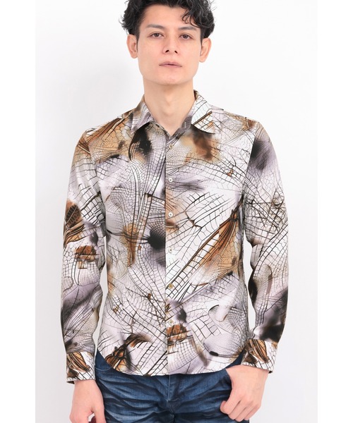 TORNADO MART（トルネードマート）の「TORNADO MART∴ウィングヴェインプリントシャツ（シャツ/ブラウス・メンズ・ブルー系1/ベージュ・M/XXL/LL/L）」の13枚目の写真