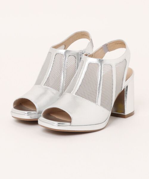 cava cava（サヴァサヴァ）の「厚底チュールサンダル　7305425（サンダル・レディース・シルバー/ブラック・23cm/23.5cm/24cm/24.5cm/22.5cm）」の4枚目の写真