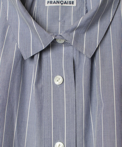 LA MARINE FRANCAISE（マリン フランセーズ）の「コードレーンボリュームブラウス（シャツ/ブラウス・レディース・ブルー/ホワイト・FREE）」の4枚目の写真