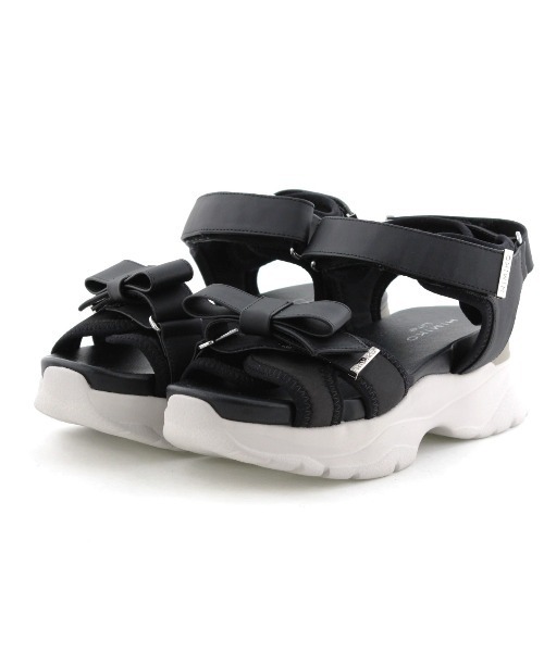 HIMIKO(ヒミコ)の「【HIMIKO】マルチWAYリボンスポサン/657202(サンダル・レディース・アイボリー/ブラック/ベージュ・MEDIUM/LARGE/SMALL/X-SMALL/XX-LARGE/X-LARGE)」の5枚目の写真