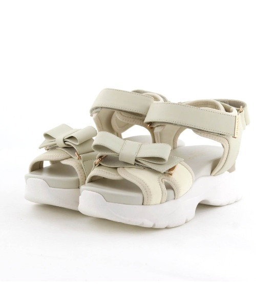HIMIKO(ヒミコ)の「【HIMIKO】マルチWAYリボンスポサン/657202(サンダル・レディース・アイボリー/ブラック/ベージュ・MEDIUM/LARGE/SMALL/X-SMALL/XX-LARGE/X-LARGE)」の7枚目の写真