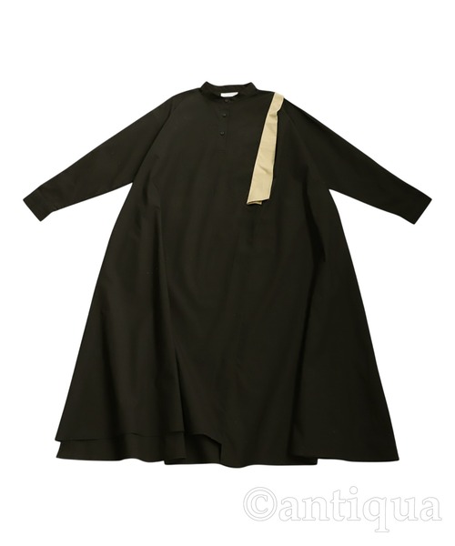 antiqua(アンティカ)の「ライン切り替えワンピース(ワンピース・レディース・ブラック・ONESIZE)」の5枚目の写真