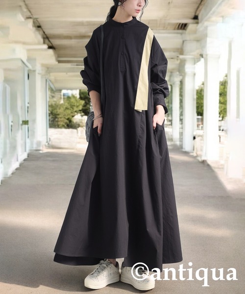 antiqua(アンティカ)の「ライン切り替えワンピース(ワンピース・レディース・ブラック・ONESIZE)」の10枚目の写真