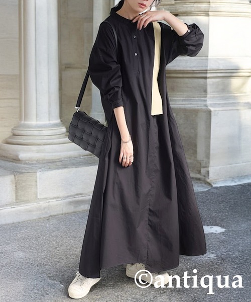 antiqua(アンティカ)の「ライン切り替えワンピース(ワンピース・レディース・ブラック・ONESIZE)」の11枚目の写真