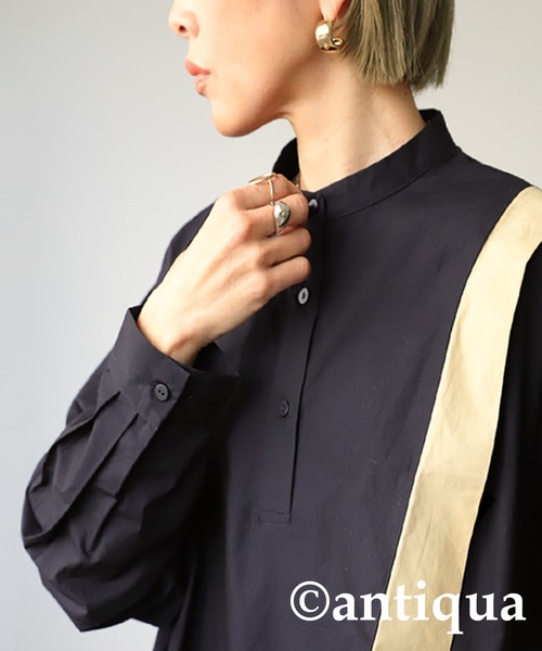 antiqua(アンティカ)の「ライン切り替えワンピース(ワンピース・レディース・ブラック・ONESIZE)」の17枚目の写真