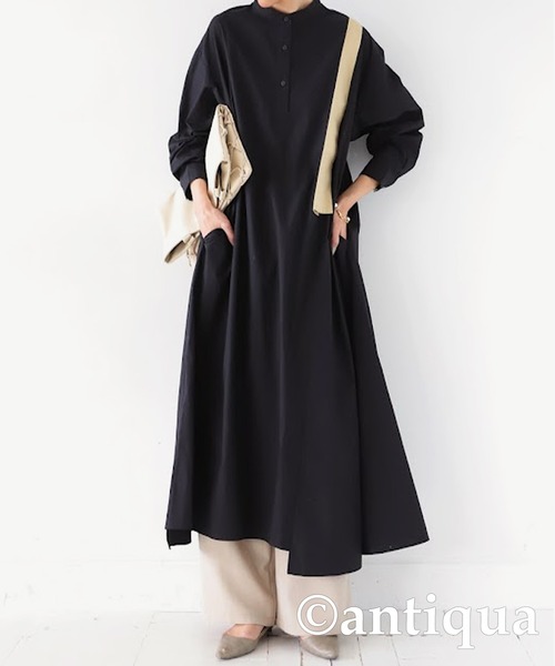antiqua(アンティカ)の「ライン切り替えワンピース(ワンピース・レディース・ブラック・ONESIZE)」の2枚目の写真