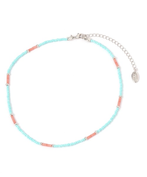 LOWRYS FARM(ローリーズファーム)の「細カラービーズネックレス 291590(ネックレス・レディース・レッド/ブルー・FREE)」の2枚目の写真