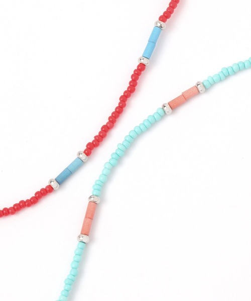 LOWRYS FARM(ローリーズファーム)の「細カラービーズネックレス 291590(ネックレス・レディース・レッド/ブルー・FREE)」の5枚目の写真
