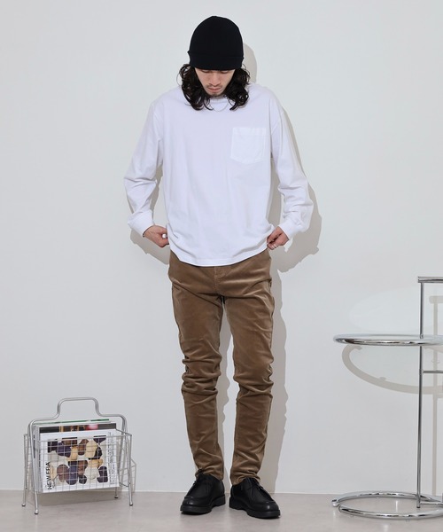 FUNALIVE(ファンアライブ)の「ストレッチコーデュロイスキニーサルエルパンツ(その他パンツ・メンズ・ネイビー/ベージュ/カーキ・3/2)」の8枚目の写真