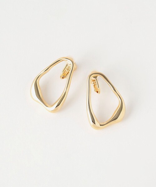 green label relaxing（グリーンレーベルリラクシング）の「ドロップフレーム イヤリング（イヤリング・レディース・シルバー/ゴールド・FREE）」の5枚目の写真