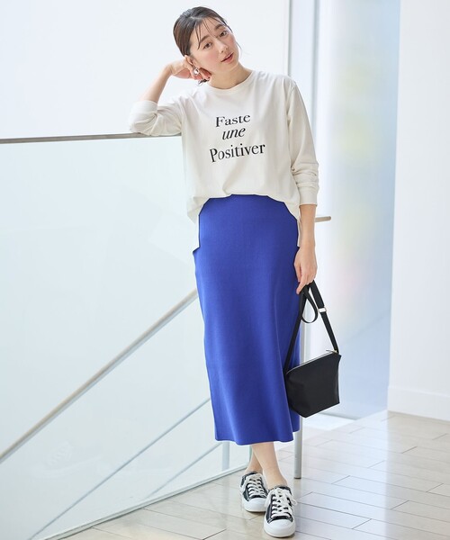 ANY(エニィ)の「オーガビッツロングスリーブTシャツ(Tシャツ/カットソー・レディース・グレー系1/ホワイト系1/ホワイト系2・F)」の6枚目の写真