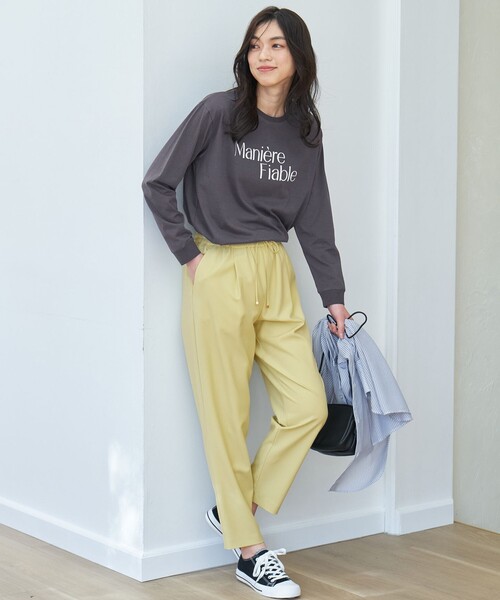 ANY(エニィ)の「オーガビッツロングスリーブTシャツ(Tシャツ/カットソー・レディース・グレー系1/ホワイト系1/ホワイト系2・F)」の12枚目の写真
