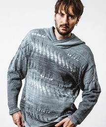 NO ID.（ノーアイディ）の「【NO ID.】Sheer Knit Big Parka / シアー ニット ビッグ パーカ（ニット/セーター）」