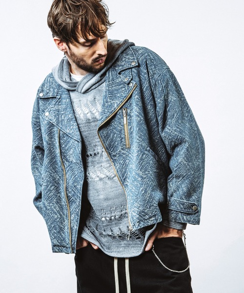 NO ID.(ノーアイディ)の「【NO ID.】Sheer Knit Big Parka / シアー ニット ビッグ パーカ(ニット/セーター・メンズ・その他24/ワイン/ブラック・ONE SIZE)」の12枚目の写真
