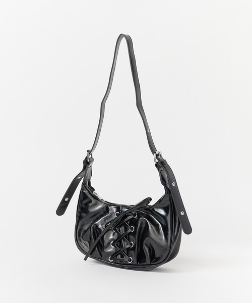 ROOPTOKYO(ループトウキョウ)の「韓国ファッション フェイクレザー 編み込み ショルダーバッグ(ショルダーバッグ・レディース・ブラウン/シルバー/ブラック・FREE)」の4枚目の写真