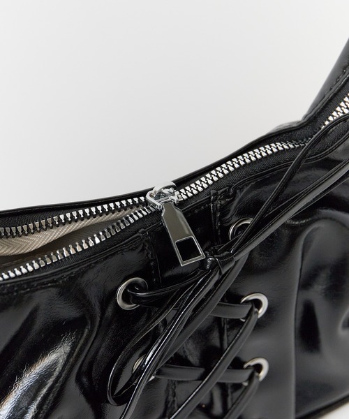 ROOPTOKYO(ループトウキョウ)の「韓国ファッション フェイクレザー 編み込み ショルダーバッグ(ショルダーバッグ・レディース・ブラウン/シルバー/ブラック・FREE)」の10枚目の写真