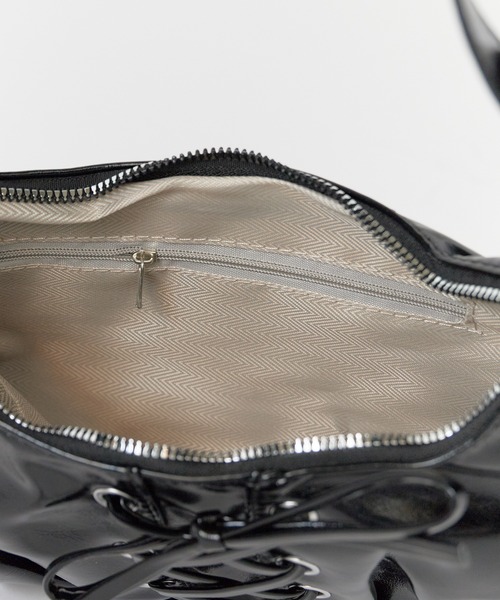 ROOPTOKYO(ループトウキョウ)の「韓国ファッション フェイクレザー 編み込み ショルダーバッグ(ショルダーバッグ・レディース・ブラウン/シルバー/ブラック・FREE)」の13枚目の写真