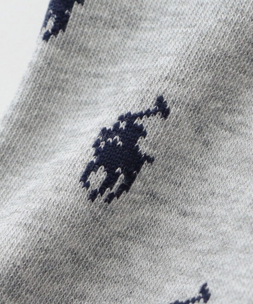 POLOラルフローレンソックス 23〜25 cm 5本指グレー 黒　ベージュ POLO RALPH LAUREN メンズ ポニー総柄 スニーカーソックス