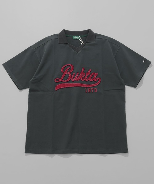 Bukta(バクタ)の「ヘビーウェイトゲームTEEポロ(Tシャツ/カットソー・メンズ・オフホワイト/ネイビー/チャコール・LARGE/X-LARGE/MEDIUM)」の1枚目の写真