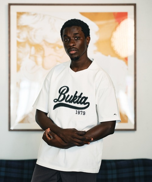 Bukta(バクタ)の「ヘビーウェイトゲームTEEポロ(Tシャツ/カットソー・メンズ・オフホワイト/ネイビー/チャコール・LARGE/X-LARGE/MEDIUM)」の8枚目の写真